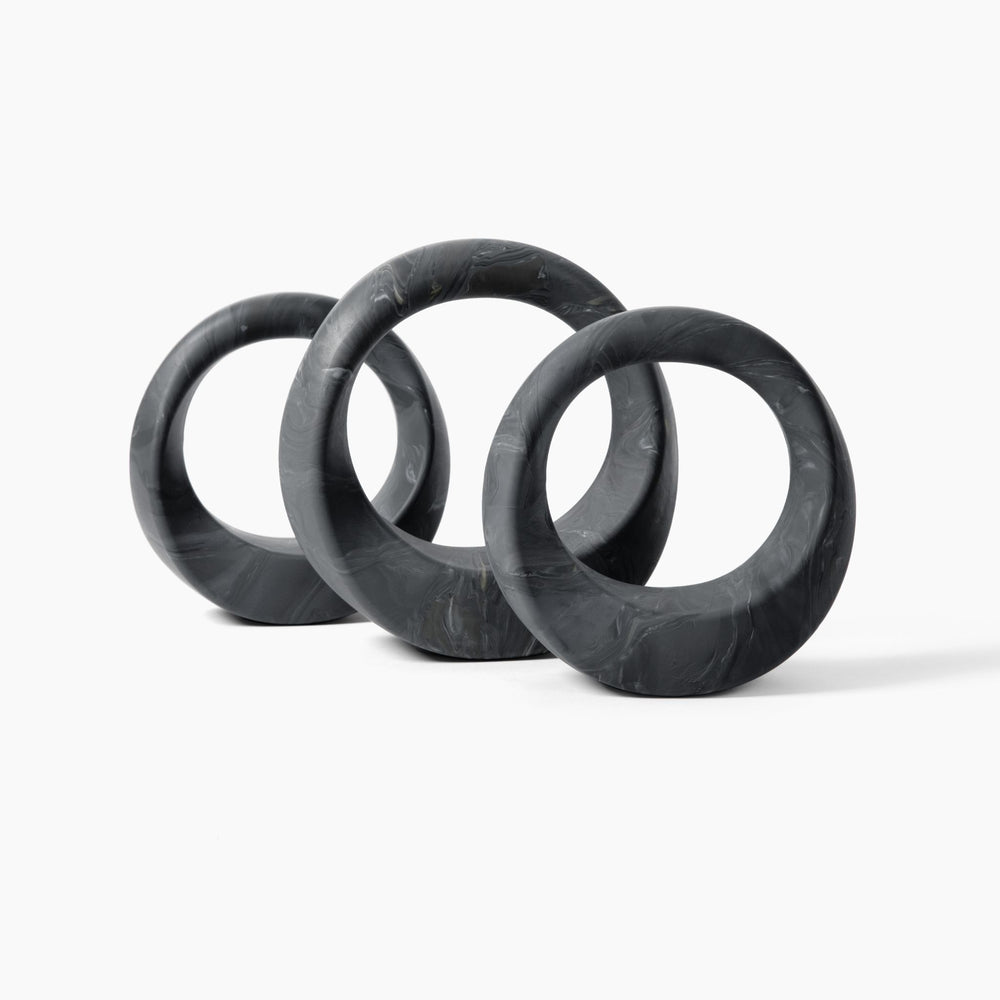Swirl 4/7/4 lbs, Black Marble Set of 3