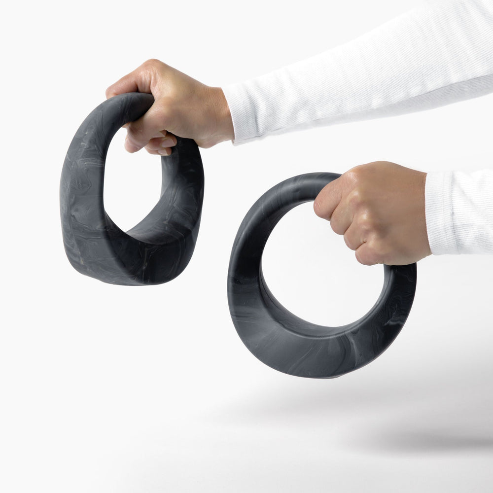 Swirl 4 lbs, Black Marble Set of 2