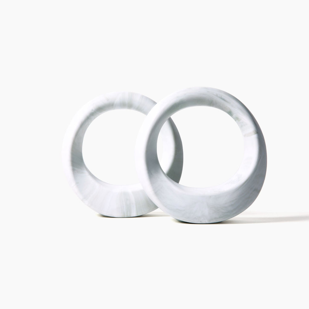 
                  
                    Swirl 4 lb, White Marble Set of 2
                  
                