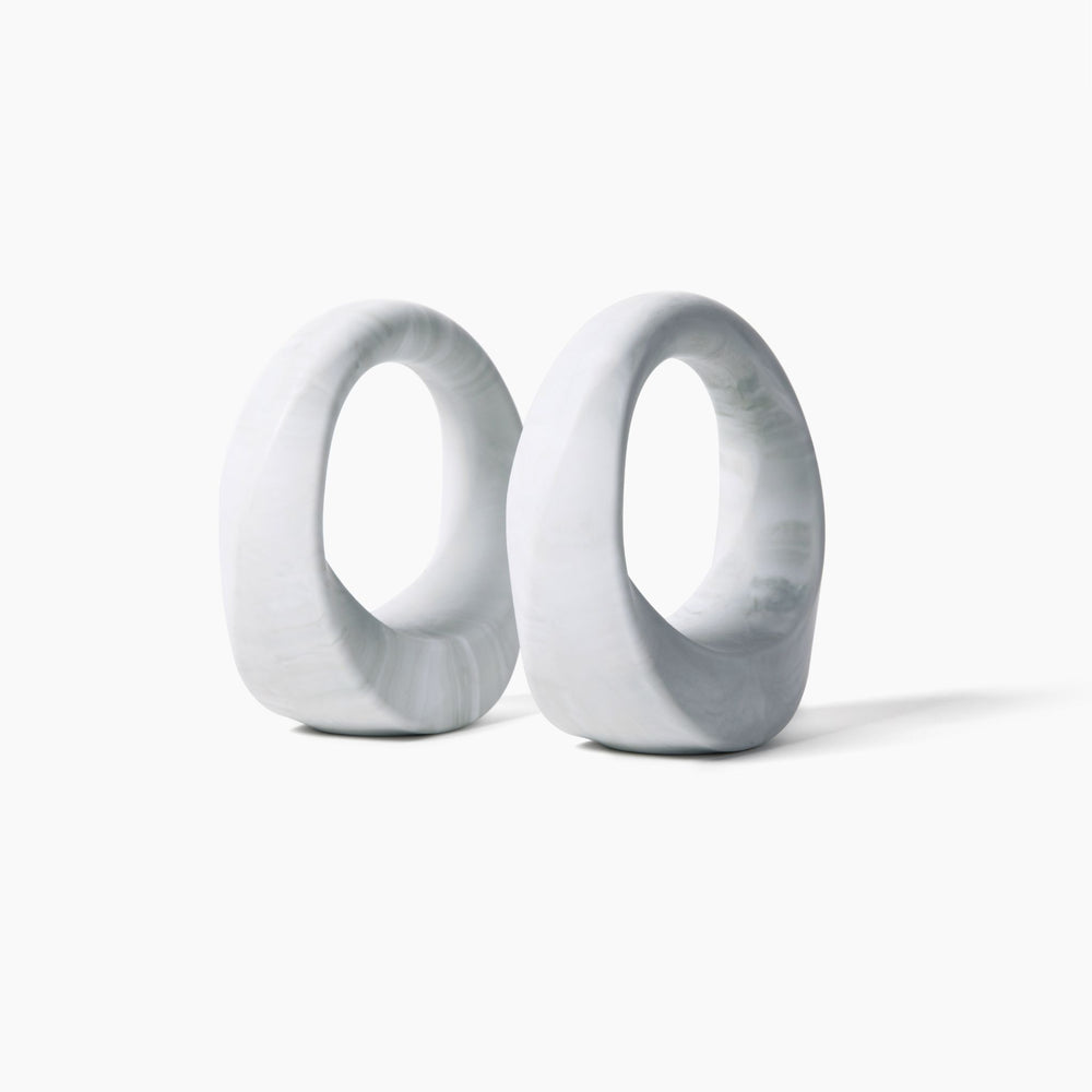 
                  
                    Swirl 4 lb, White Marble Set of 2
                  
                